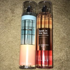 Set of 2 midsummer dream/soak in the sun fine fragrance mists